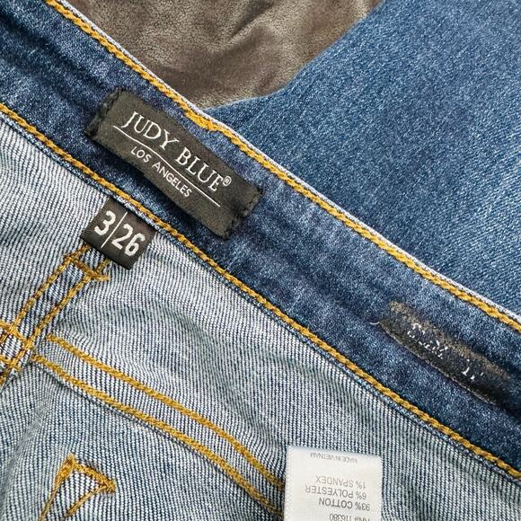 Judy Blue Slim Fit Straight Leg Cropped Ankle Jeans Women’s Size 26 - Picture 6 of 8